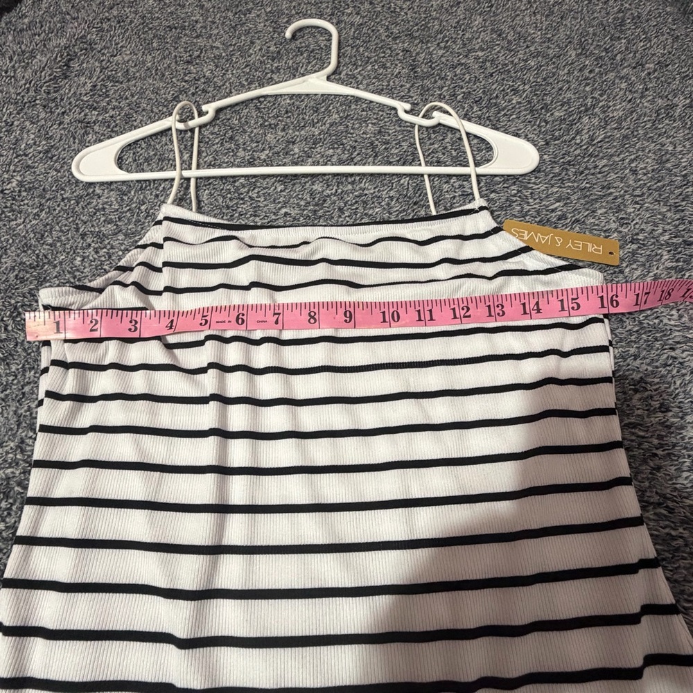 NWT Elegant Black and White Striped Dress XL - Picture 5 of 9